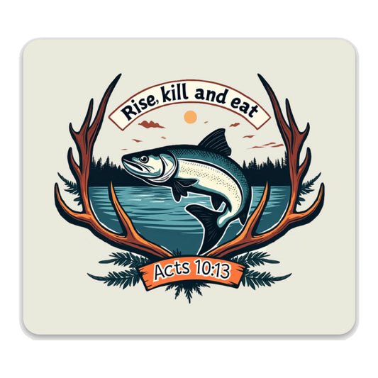 Colorful Christian hunting and fishing sticker