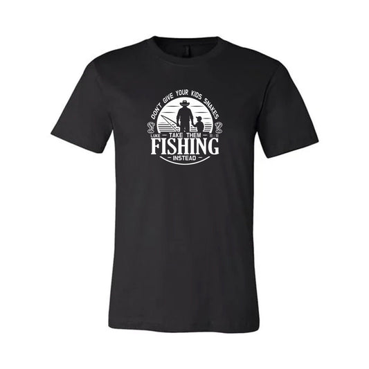 T-shirt: Funny Christian fishing graphic Tee featuring Luke 11:11